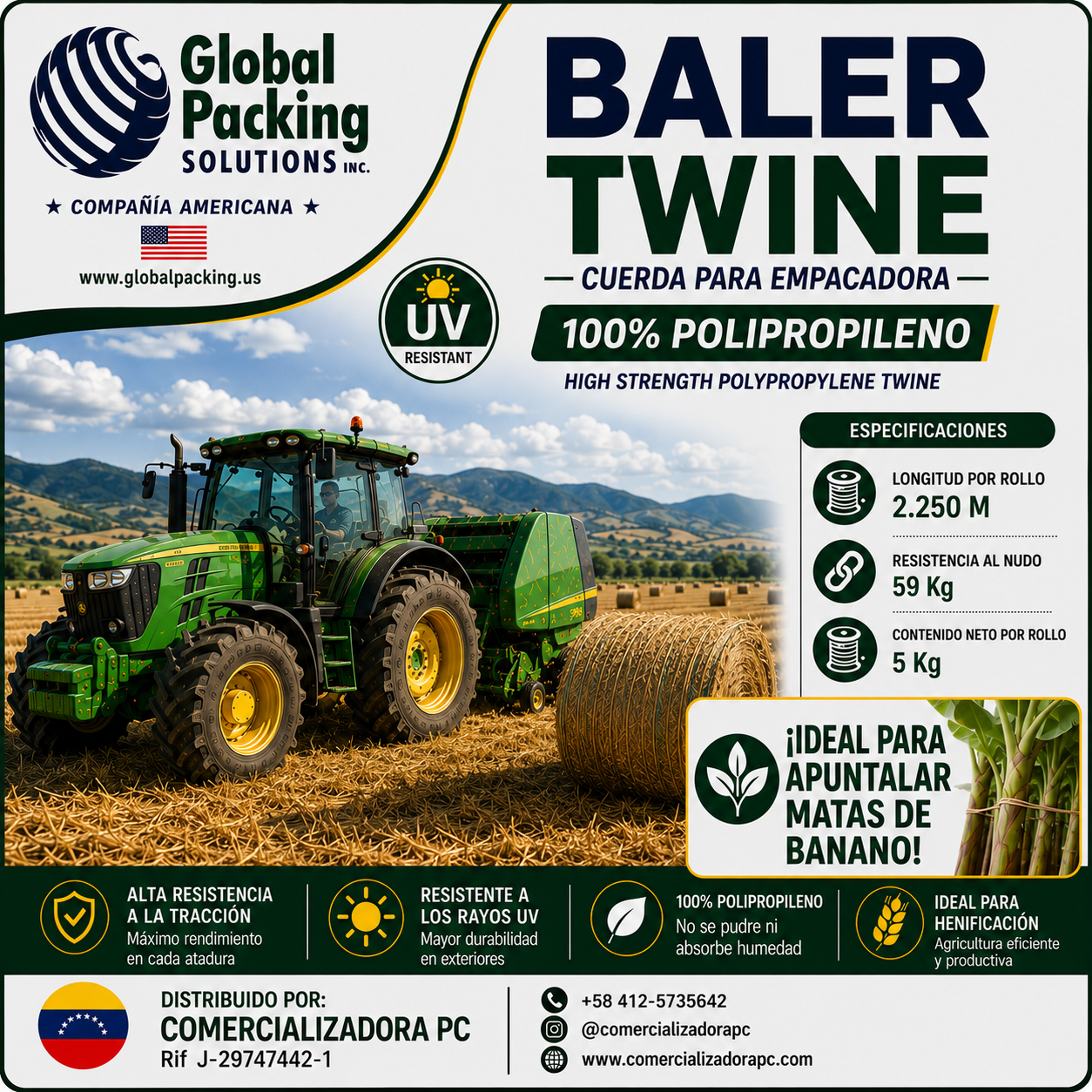 Etiqueta oficial Baler Twine — Global Packing Solutions